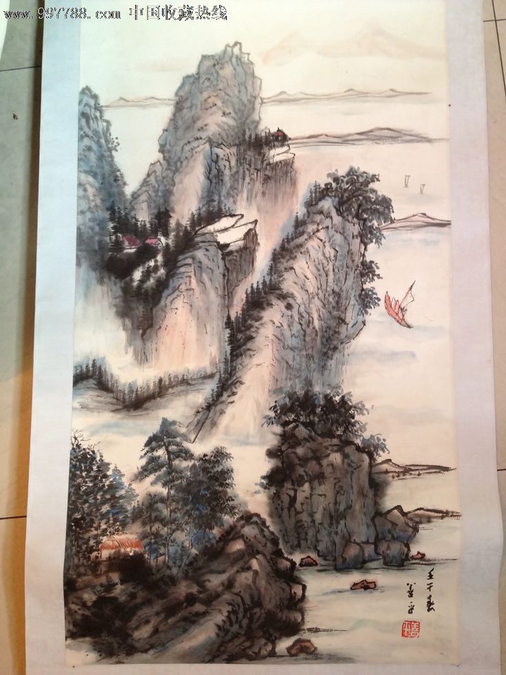 湖北省美协主席,著名画家张善平-山水画100*69