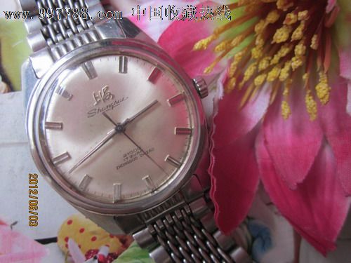 老上海钢表带!老上海(1523-604)全钢防震17钻