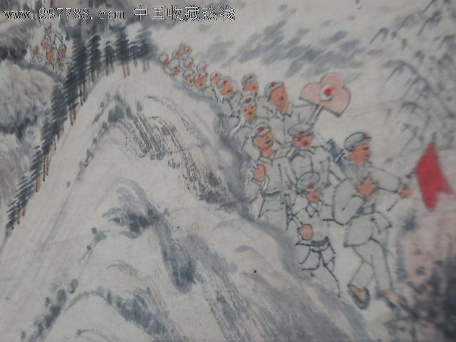 解放军野营到山村(文革画-油画原画-se12355063-零售-金碧辉煌