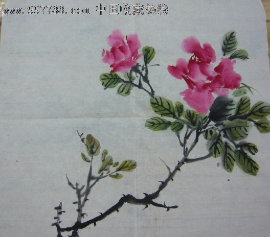 国画--红牡丹3