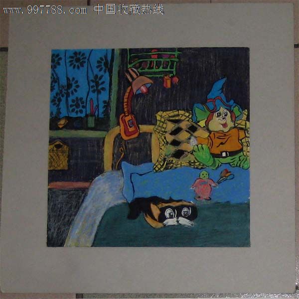 手绘装饰画——室内静物(水粉画)_西画专营店【7788字画网】