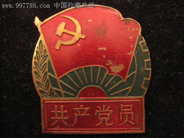 共产党员老铜徽章