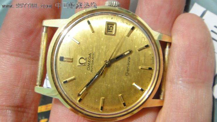 原装1970年18k包金omega欧米茄日内瓦自动带日历机械腕表