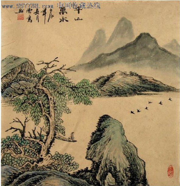 谢德鸣·仿古山水小品