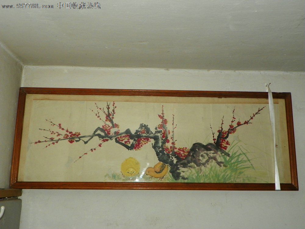 小鸡梅花图