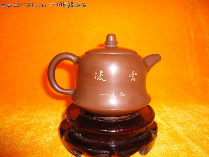 广西坭兴陶\/紫砂齐名\/茶壶\/刘明洲\/金钟壶_紫砂