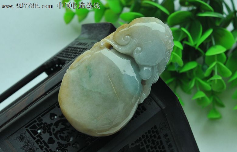 dt1408a货翡翠冰糯种黄翡如意飞龙翡翠手玩/摆件附证书包邮
