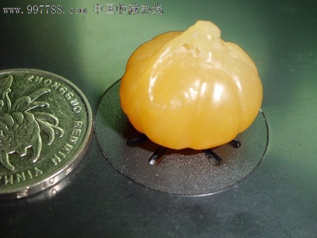 克拉玛依金丝玉雕南瓜挂件