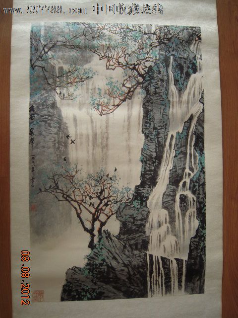 原画:幽谷泉声.一九七八年雪石.镜心;39乘62厘米