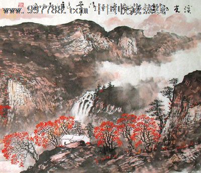 李树乔/国画/山水画/小六尺/溪光初透彻,秋色正清华/22123