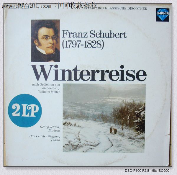 2lp-东德唱片-舒伯特:声乐套曲《冬之旅,男低音:杰尔登,钢琴:汉斯.