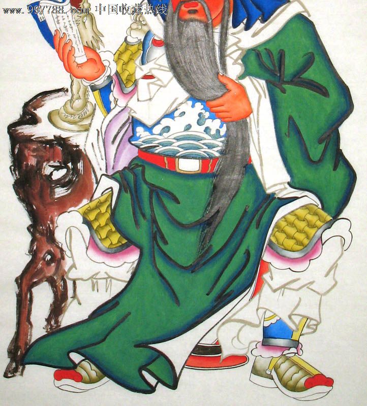 陈天健,国画,宗教,四尺,忠义千秋,20249_人物国画原作【雅特画廊】_第
