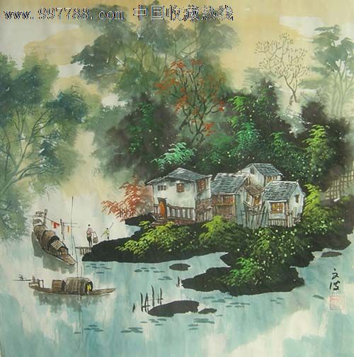 范文波写意斗方山水精品1153,山水国画原作,水墨山水原画,21世纪初