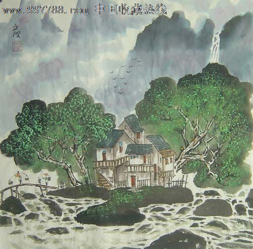 范文波写意斗方山水精品1156_山水国画原作【墨香缘画廊】_第1张_7788