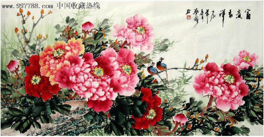 徐梦龙·四尺花鸟牡丹_第1张_7788收藏__中国收藏热线