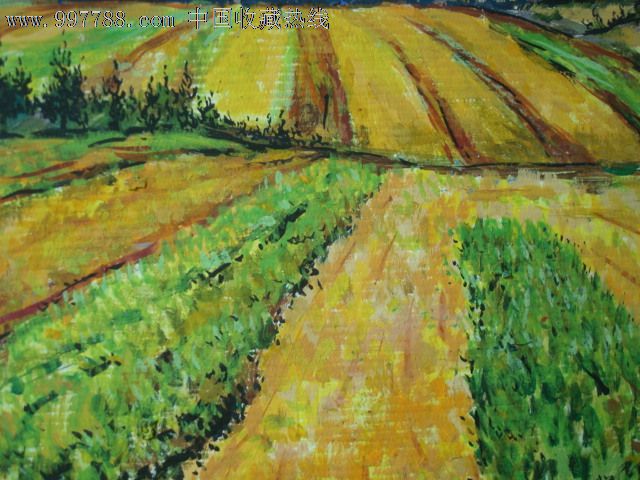 老油画1幅:土地