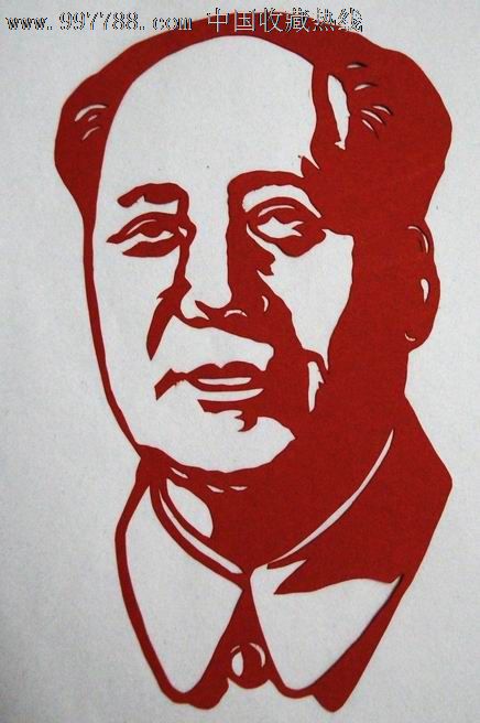 毛主席肖像剪纸【纯手工剪纸】02,剪纸\/窗花,年