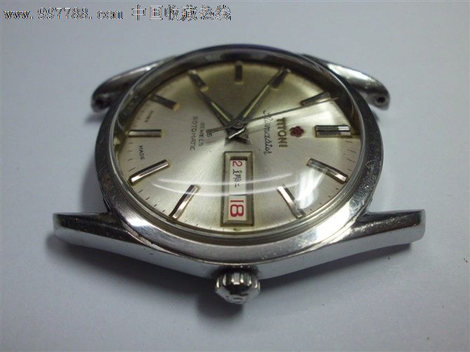 瑞士titoni梅花自动表.机芯2836.原装把头.品相好.
