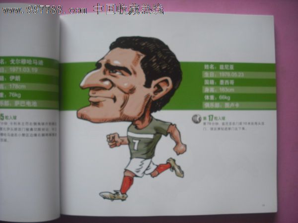 缺2006年德国足球世界杯.明星漫画全记录.杜利