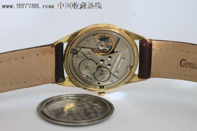 芝柏手上链包玫瑰金机械金色字面二手表,手表