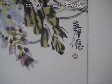 中国国家画院专业画家邓嘉德花鸟(镜心)尺寸68/68厘米
