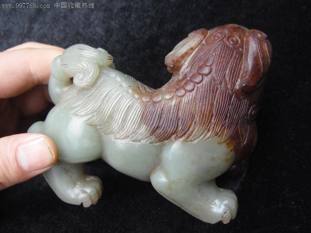 和田玉狮子摆件