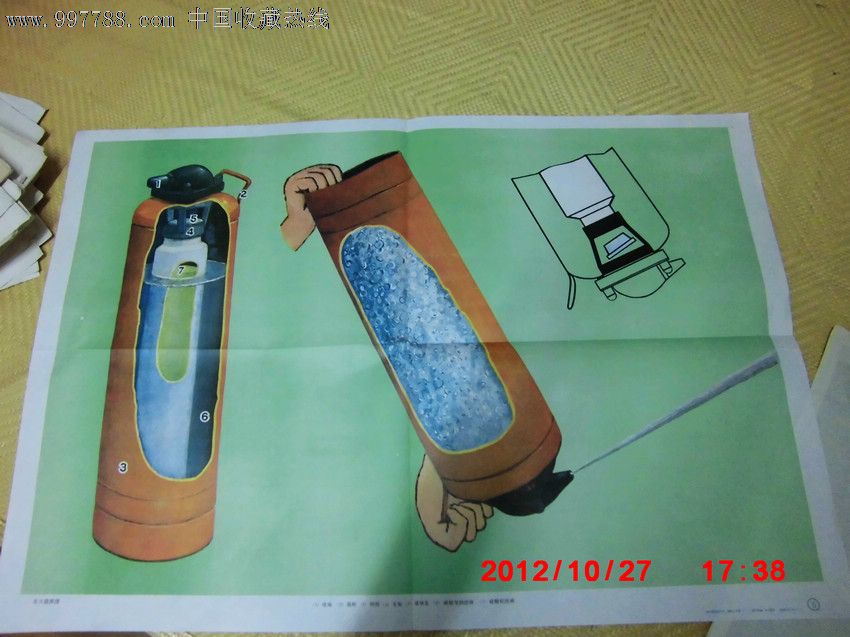 初中课本化学全一册教学挂图:灭火器原理-se1