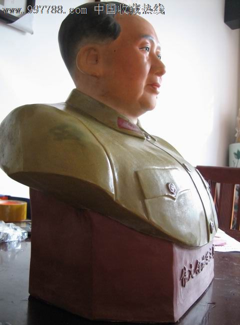 主席彩色摆件(八十年代末到九十年代初制作),毛