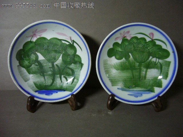 民国醴陵釉下彩一路连升盘一对
