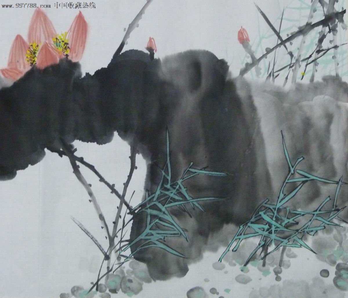 中国画写意荷花《荷风》