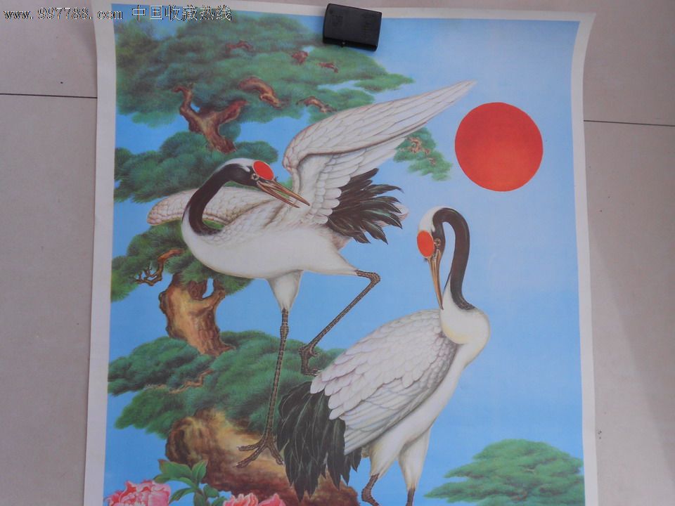 一副漂亮的【松鹤图】年画【我的邮票展览】_第5张_7788收藏__收藏