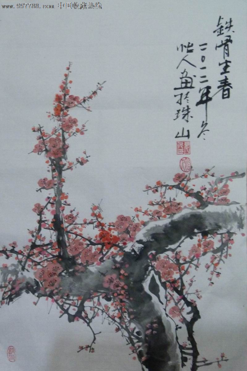 中国画写意梅花《铁骨生春》