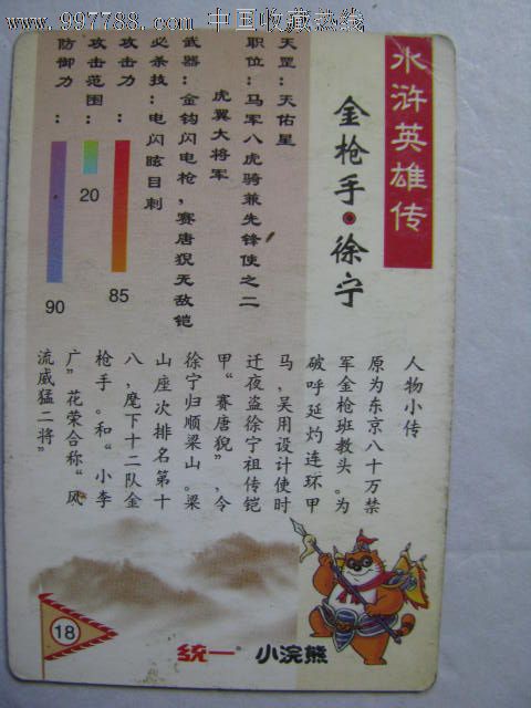 统一小浣熊水浒英雄传/18金枪手.徐宁