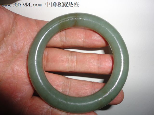 老和田玉镯子,和田玉,年代不详,青白玉,手镯/手链,无图案【一凡收藏阁