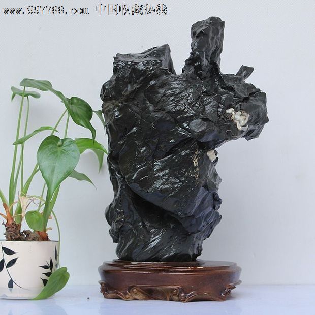 投资收藏桂灵石天然奇石原石可媲美白灵璧石gls018山间流水