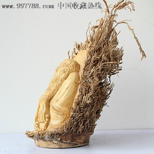 宜居品阁艺术摆件挂件\竹根雕\竹雕竹艺\佛像\达摩ywd