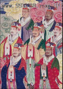 水陆画/道教神仙画像/道教画/道教神像/二十八星宿全套4枚明信片