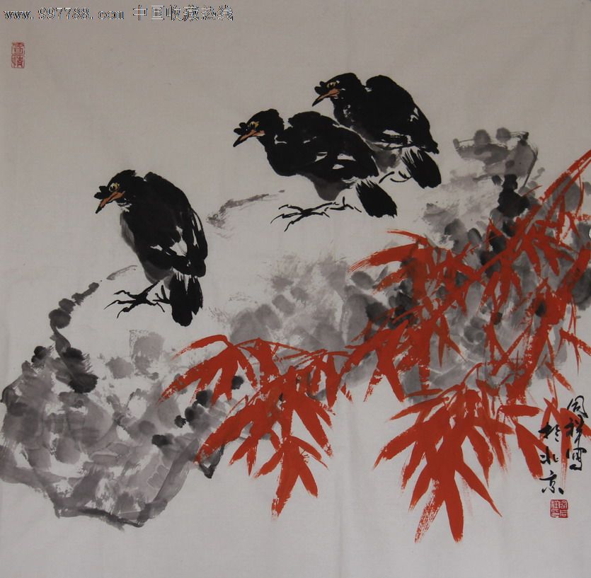 秋趣图-花鸟国画原作--se15156494-零售-7788收藏