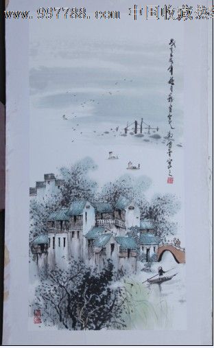 郑守宽三尺竖幅风景画山水画