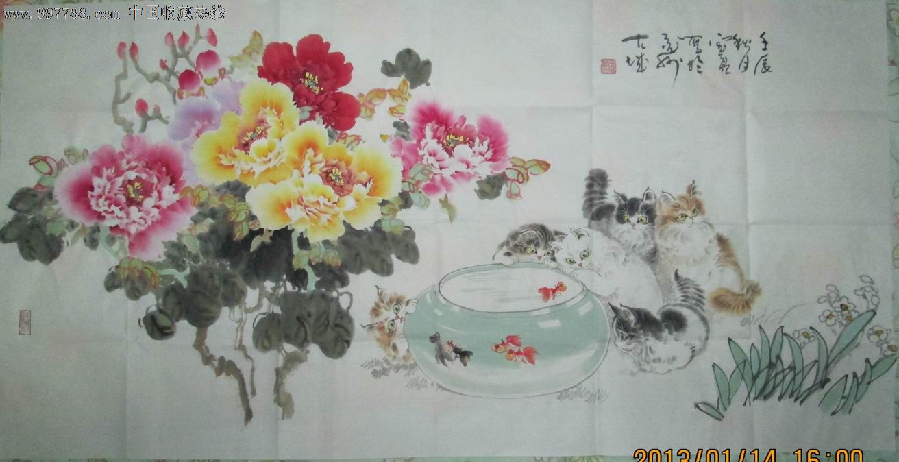 著名画家李宝亮精品四尺整张-价格:6000元-se15647100-花鸟国画原作