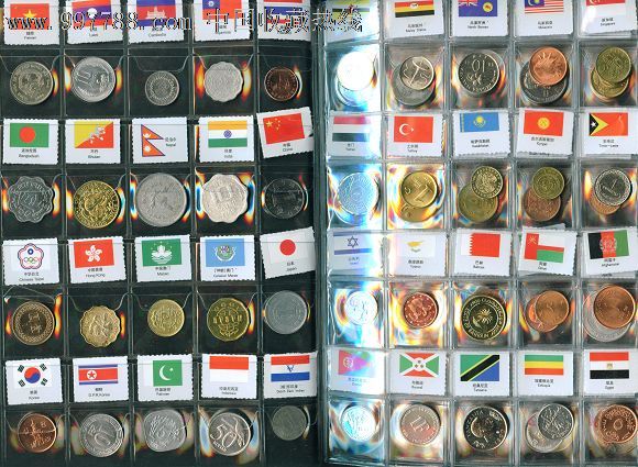 【特价】世界60国外国钱币硬币收藏册保真\封皮颜色随机好品相