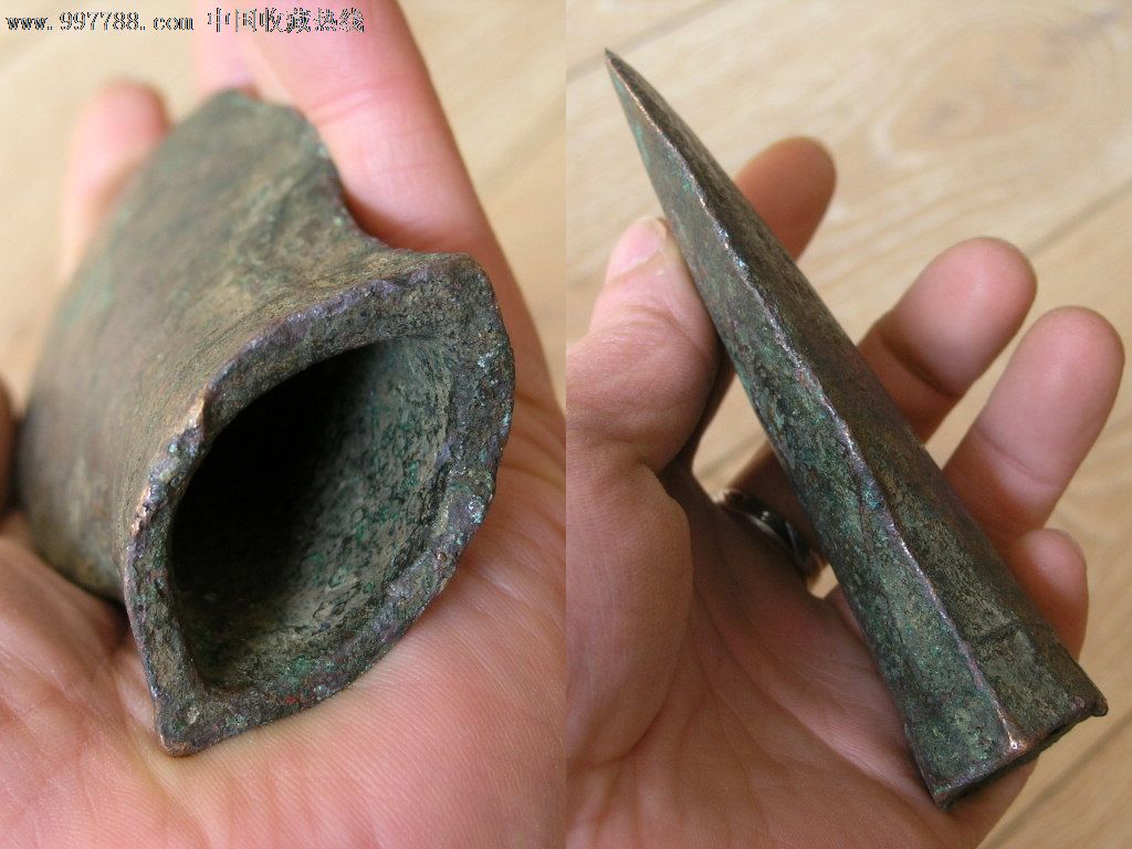 古老少见边疆高古紫铜兵器法器斧钺锈色完美