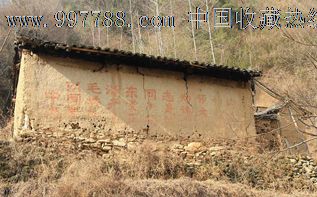 农村土墙宣传语录(标语),老照片,其他老照片,21世纪初,彩色,尺寸不详