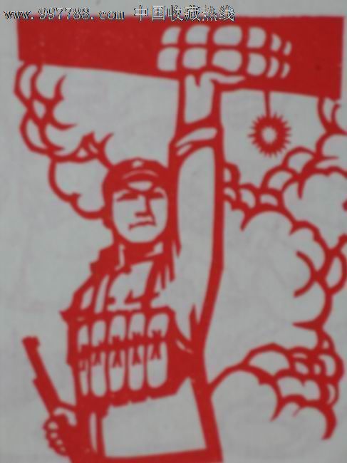 红小兵剪纸图样