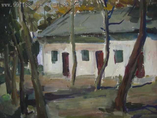 油画家董钢作品——水彩画之9:《小房子》