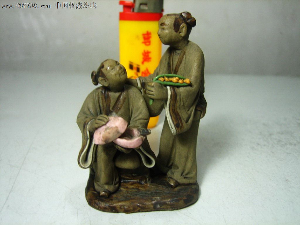 旧微型石湾公仔---和合二仙