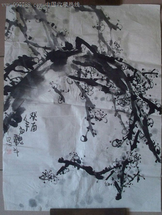 师白艺术研究会常务理事,中*书画院院士魏斗"梅花"水墨画