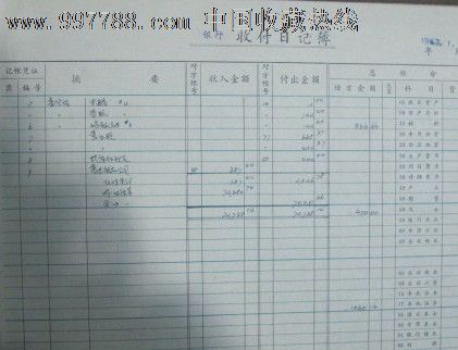 上海印刷五厂1967年银行收付日记账