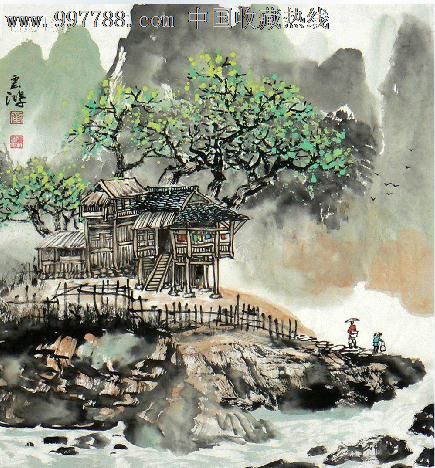 桂林美协画家黄云鸿写意山水13010815