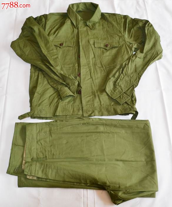 65式绿色棉布工作服